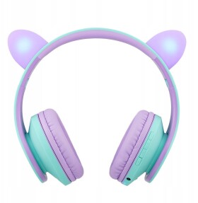 PowerLocus PowerLocus P2 Kids Headphones purple/turquoise with Ears