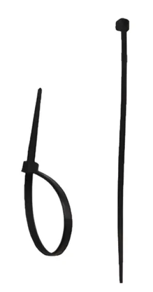 Dedra Sťahovacie pásky nylonové čierne 2,5x200 mm / Sťahovacia páska / 100 ks (11C25202)
