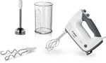 BOSCH MFQ37470 bielo-čierna / Ručný mixér / 750 W / 5 rýchlostí / turbo / metly a hnetacie háky (MFQ37470)
