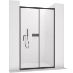 CERANO - Sprchové posuvné dvere Orlano L/P - 5 mm - čierna matná, transparentné sklo - 80x195 CER-8050BD75053