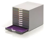 Durable VARICOLOR / Zásuvkový box / 10 zásuviek / formát C4 / plast / 292×356×280 mm (761027)