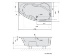 POLYSAN - MAMBA R asymetrická vaňa 170x100x44cm, biela 77111