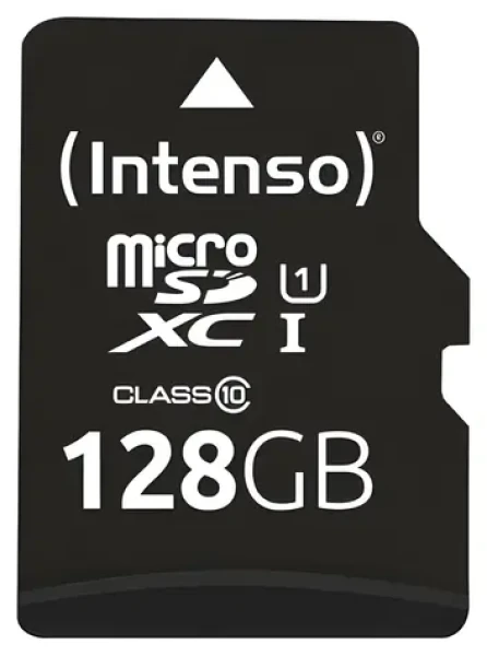 INTENSO 128GB microSDXC + SD adaptér / Pamäťová karta / Class 10 / UHS-I / U1 / čítanie: až 90MBs (3423491)