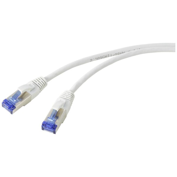 Renkforce RF-5266148 RJ45 sieťové káble, prepojovacie káble CAT 6A S/FTP 20.00 m sivá Slimline,, flexibilný, s ochranou, samozhášavý 1 ks; RF-5266148