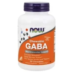 GABA žuvacie tablety s pomarančovou príchuťou - NOW Foods (90 tab.) (41308-1-90tab)