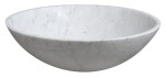 SAPHO - BLOK kamenné umývadlo na dosku priemer 42cm, biela carrara mat 2401-42