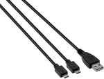 Venom VS2794 čierna / Napájací kábel pre PS4 / 2x micro-USB / 3M (VS2794)
