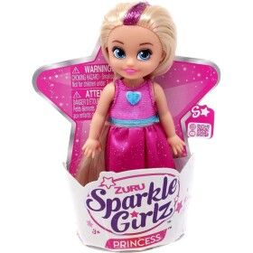 Zuru Princezná Sparkle Girlz malá v kornútku ružové šaty Blond vlasy