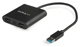StarTech adaptér USB-A na HDMI čierna / 4K 3840×2160 / 2kanálový zvuk / 0,25m (USB32HD2)