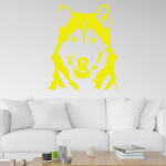 Veselá Stena Samolepka Husky Farba: červená, Veľkosť: 60 x 49 cm