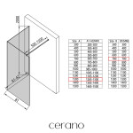 CERANO - Sprchová zástena Walk-in Onyx Corner Cube Ľ/P - 8 mm - hranatá vzpera - chróm, bronzové sklo - 130x70x200 CER-688393