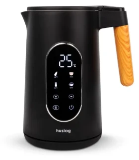 Huslog HUS1049 čierna / Rýchlovarná kanvica / 2200 W / 1,7 l / dotykový displej / CoolTouch / nerez (OWN000125)