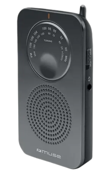 Muse M-01 RS čierna / Vreckové rádio / FM / MW / 3.5mm (M-01RS)