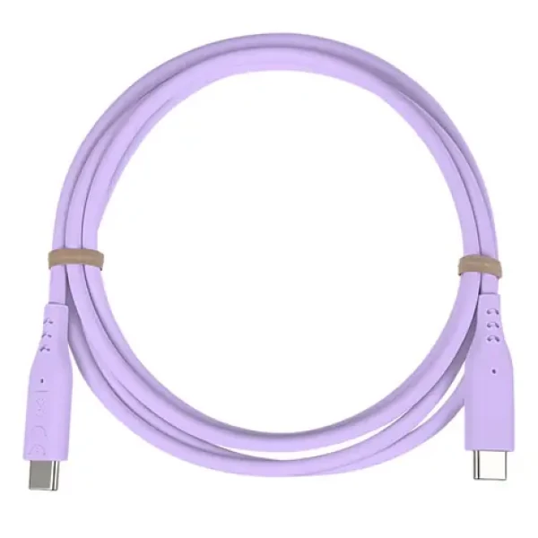 PremiumCord silikónový USB-C - USB-C fialová / Kábel / 60W / PD / 480 Mbps / 1,5 m (ku31sa15v)