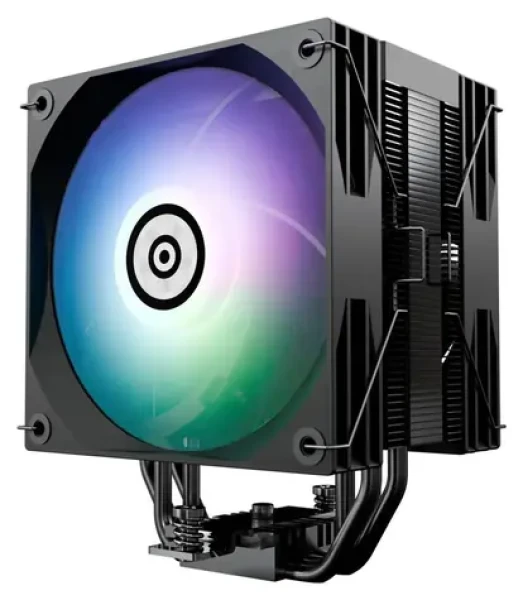 Enermax ETS-T41D-ARGB čierna/biela / Chladič CPU / 2× 120 mm ARGB / 4 heatpipes / 250 W TDP / stavový displej (ETS-T41D-ARGB)