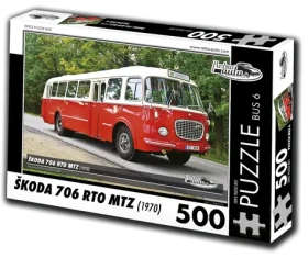 RETRO-AUTA Puzzle BUS č.6 Škoda 706 RTO MTZ (1970)