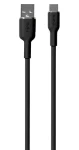 Puro Soft Silicone Cable čierna / Dátový kábel / USB-A / USB-C / 1.5m (PUUSBCICONBLK)