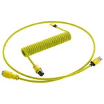 CableMod PRO Coiled Keyboard Cable USB-C - USB-A 1.5m Dominator Yellow / Kábel pre klávesnicu (CM-PKCA-CYAY-KY150KY-R)