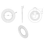 SAPHO - LUMIRO STRIP guľaté zrkadlo s LED osvetlením v ráme, priemer 90cm, carina LR950-4141S
