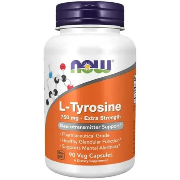 L-Tyrozín 750 mg - NOW Foods (90 kaps.) (48070-1-90caps)