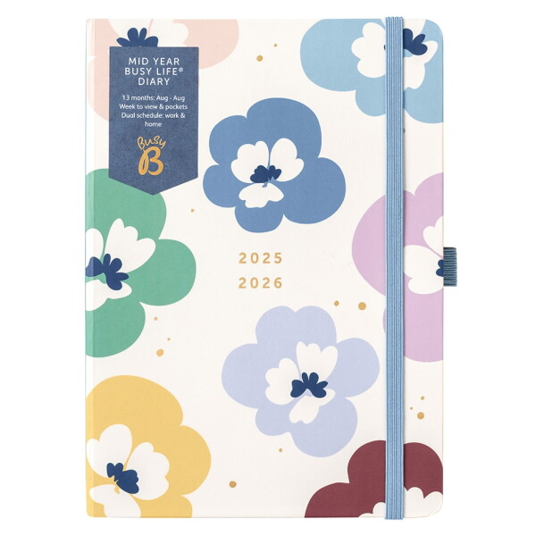 Busy B Týždenný diár Busy Life Floral 2025/26