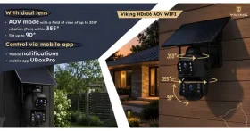 Viking HDs06 AOV WiFi / Vonkajšia solárna IP kamera / 6 MP / AOV 350 ° / Pán 355 ° / Tilt 90 ° / IP66 (VHDS06W)