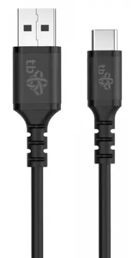 TB Touch USB-A - USB-C čierna / dátový kábel / 50 cm / silikónový (AKTBXKUCMISI05B)