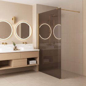 REA/S - Sprchová zástena Flexi Brown / Gold 120 KPL-K99870