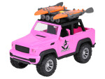 Mamido Ružové terénne auto off-road surfovacie dosky zvuky svetla ZA5223