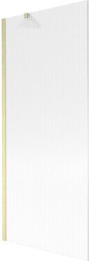 MEXEN/S - Next vaňová zástena FIX 80 x 150, prúžky, zlatá kartáčovaná 895-080-000-00-09-55