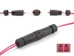 DeLock Optická spojka LC Duplex vodeodolná / Spojka / OM4 Multimode (87879)