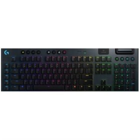 Logitech G915 čierna / bezdrôtová herná klávesnica / US layout / Bluetooth + USB LIGHTSPEED prijímač / RGB / GL Linear (920-008962)