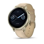 Garmin Venu 4 41mm zlatá, béžový remienok / Chytré hodinky / 1.2" AMOLED / GPS / Wi-Fi / 5 ATM (010-03013-03)