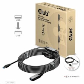 CLUB3D CAC-1406 Kábel USB-A Repeater a predlžovací kábel čierna 15m (CAC-1406)