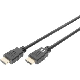 Digitus HDMI prepojovací kábel Zástrčka HDMI-A, Zástrčka HDMI-A 1.00 m čierna DB-330123-010-S audio return channel, Ultra HD (4K) HDMI s Ethernetom HDMI kábel; DB-330123-010-S