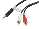 Lanberg / Redukčný kábel / 3,5 mm Minijack (M) - 2x RCA Cinch (M) / 1,5 m (CA-MJRC-10CC-0015-BK)