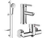 MEXEN/S - Lua DF75 Set umývadlové a sprchové batérie s príslušenstvom, chróm 72804DF75-00