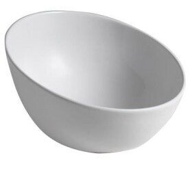 SAPHO - DOME OBLIQUO keramické umývadlo na dosku vysoké, Ø 44,5cm, biela WH031