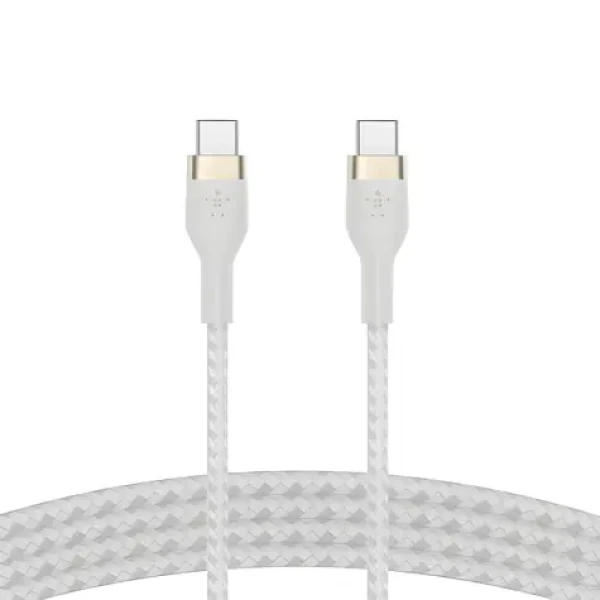 Belkin Flex CAB011bt1MWH biela / Kábel USB-C / 60 W / 1 m (CAB011BT1MWH)