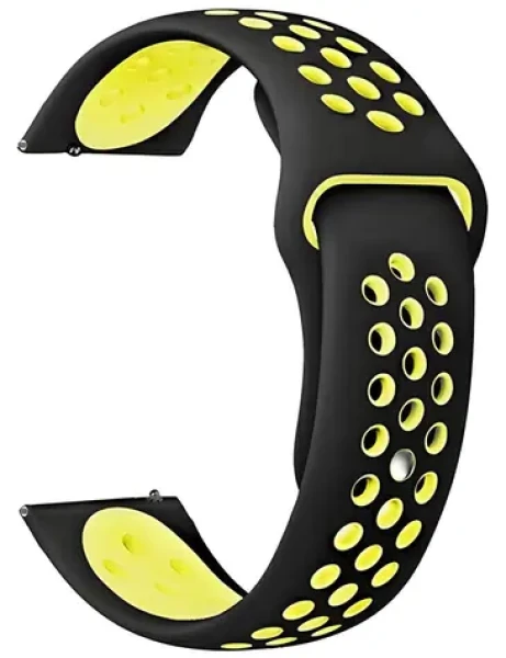 Beline Sport Silicone čierno-žltý / Remienok pre smartwatch / 20mm / silikón