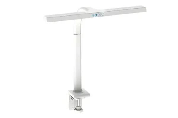 LED stolná lampička s klipom biela / Stolová lampička / 50 cm / 1025 lm / 7 W / 3000-6500K / stmievateľná (DA-90491)