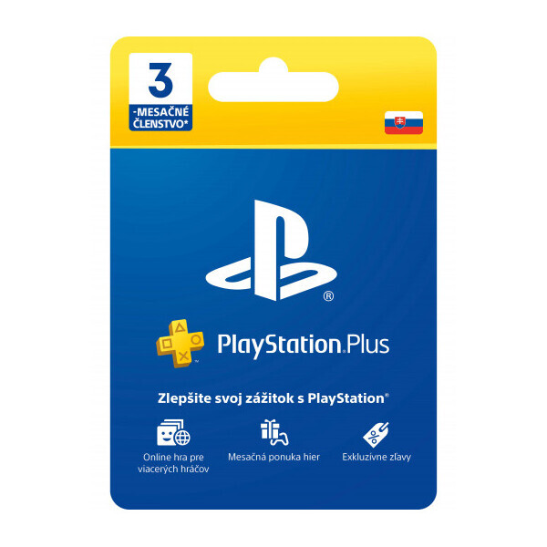 PlayStation Plus Essential - Darčeková karta na 3 mesiace