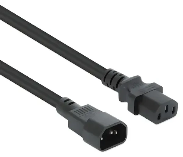Manhattan C13 - C14 čierna / Napájací kábel / 1 m / 250 V / 10 A (352673)