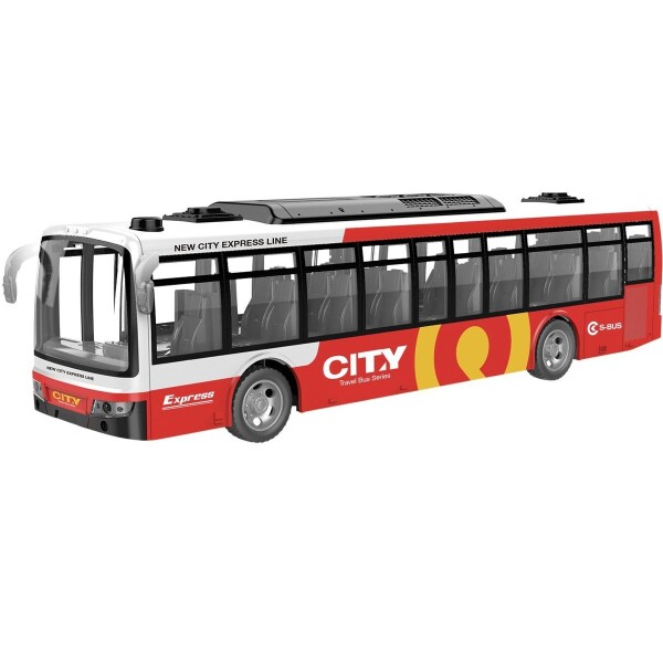 Sparkys RC Mestský autobus s LED osvetlením červený
