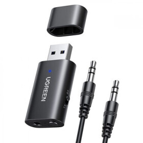 Ugreen CM523 Audio adaptér USB-A na Jack 3.5mm Bluetooth 5.1 čierna (60300)