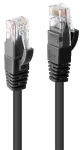 Lindy čierna / Patch kábel / Cat6 U/UTP / RJ45-RJ45 / 3 m (48079)
