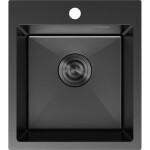 MEXEN - Solix oceľový drez 1-bowl 400 x 450 mm, čierna 6401401000-70
