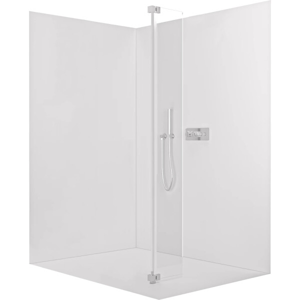 CERANO - Prídavný otočný panel k sprchovej zástene Onyx - 8 mm - chróm, transparentné sklo - 30x200 CER-537346