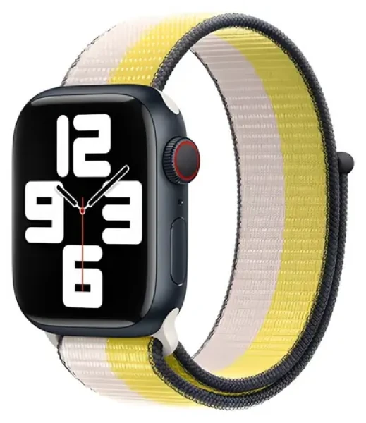 Devia Nylon Braided Two-Tone Loop Oat Milk / Remienok pre Apple Watch / 40/41/42 mm (6938595364655)