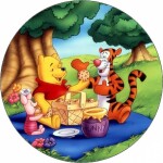 Jedlý papier Medvedík Pú piknik s priateľmi 19,5 cm - Pictu Hap - Pictu Hap